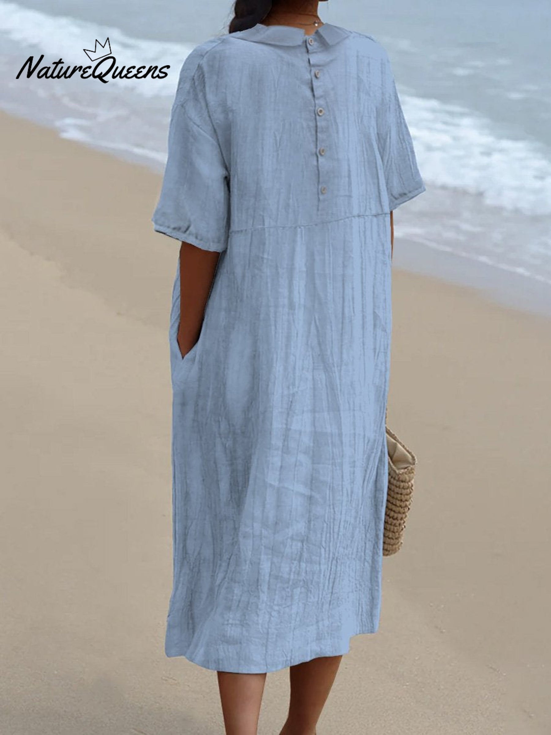 Fiora | Robe En Lin Légère Et Réversible Avec Poches