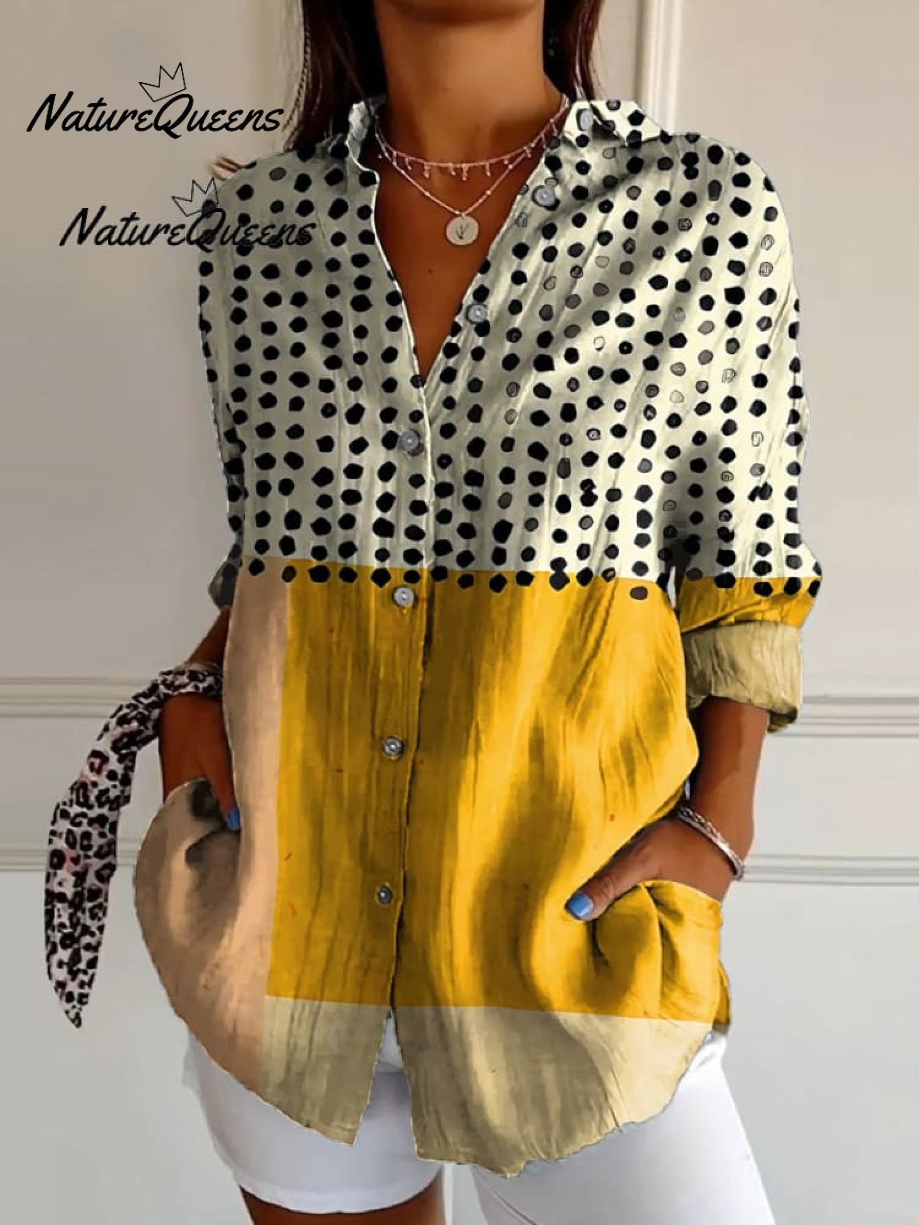 Nelle | Robe Artistique À Imprimé Aquarelle Jaune