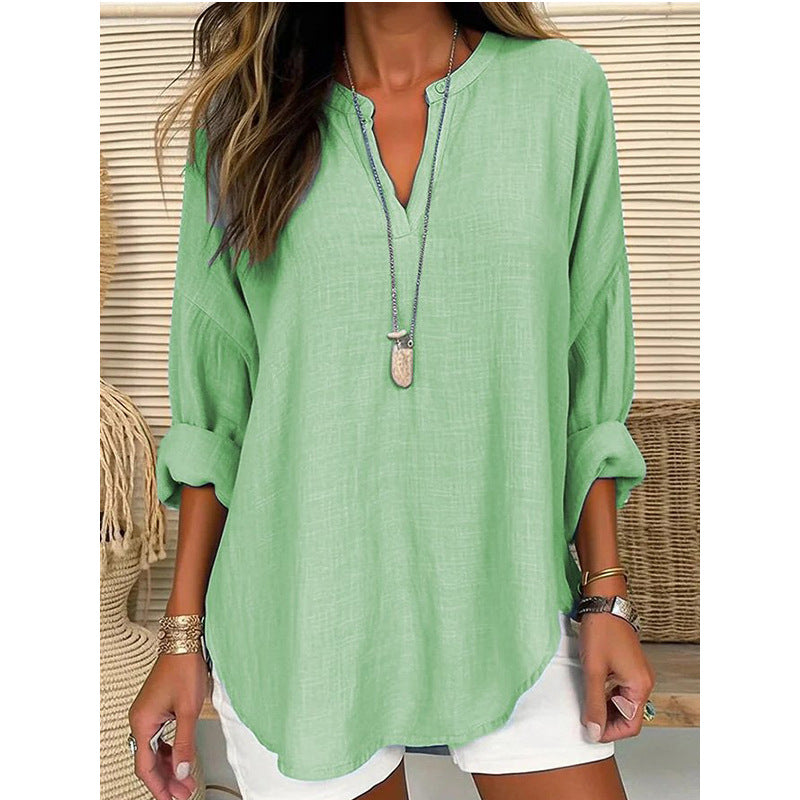 Bernadette | Blouse Ample À Col V Et Coupe Élégante