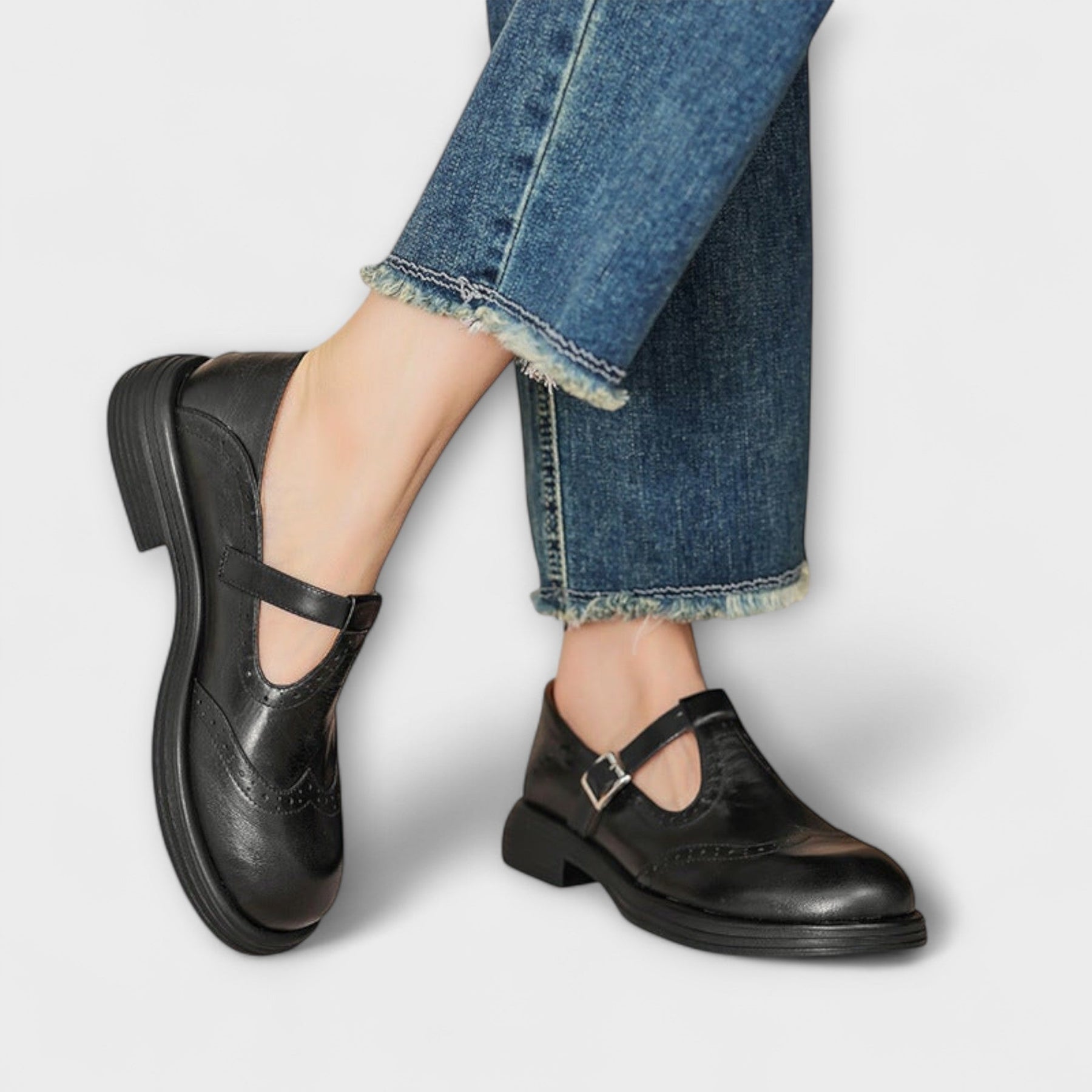 Rebecca | Escarpins Mary Janes En Cuir Fait Main
