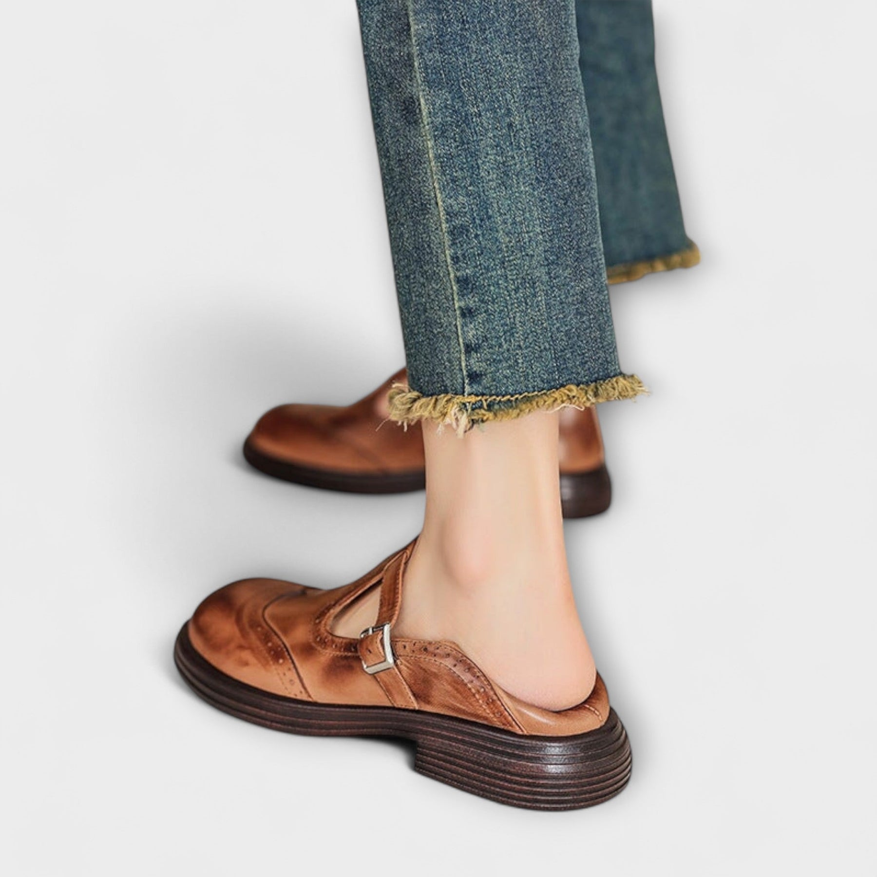 Rebecca | Escarpins Mary Janes En Cuir Fait Main