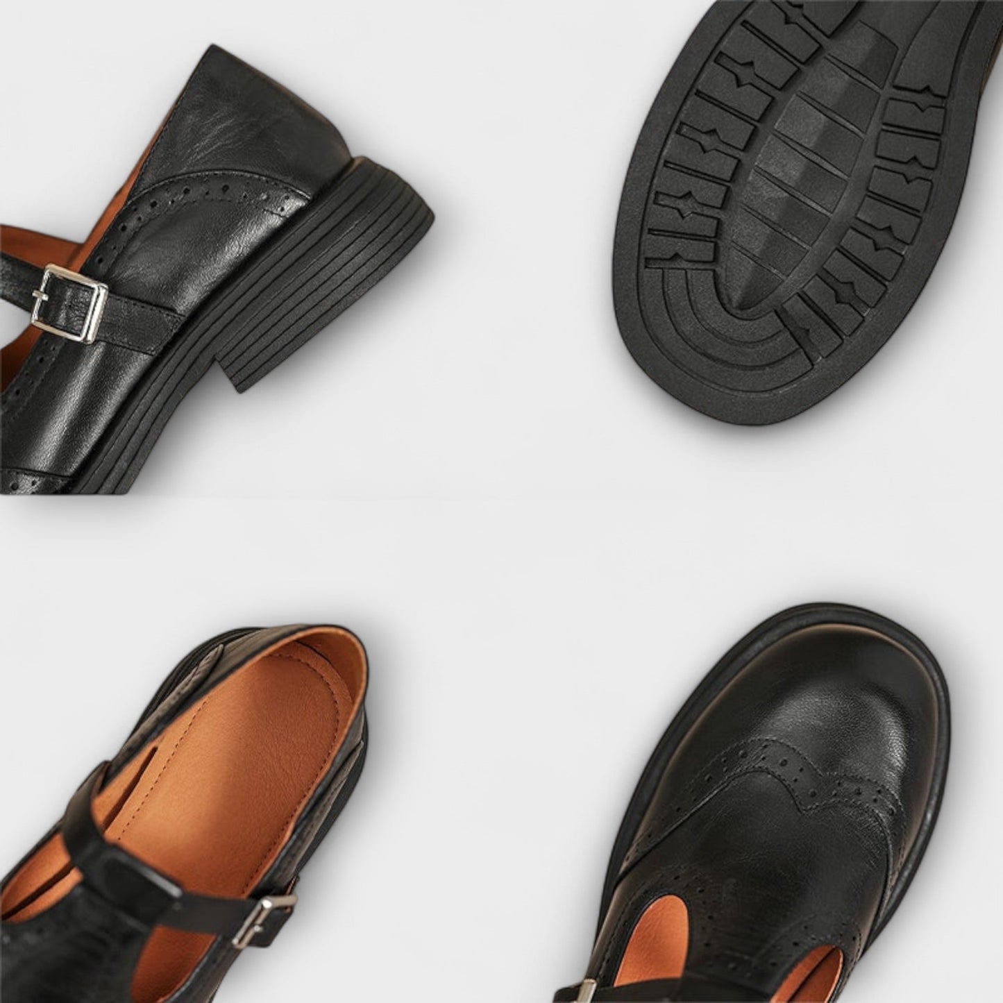 Rebecca | Escarpins Mary Janes En Cuir Fait Main