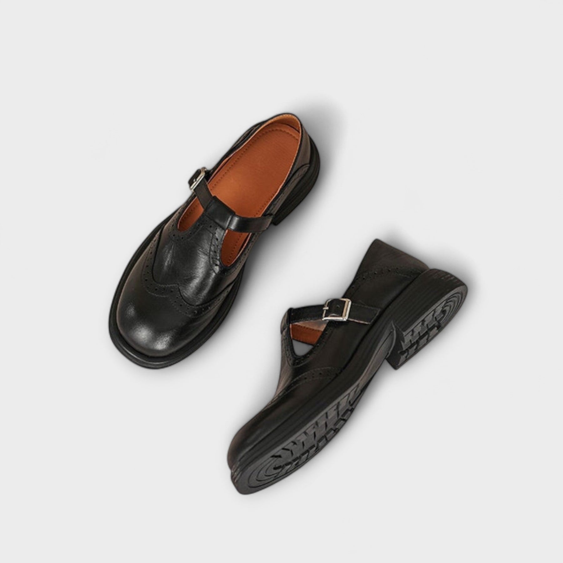 Rebecca | Escarpins Mary Janes En Cuir Fait Main