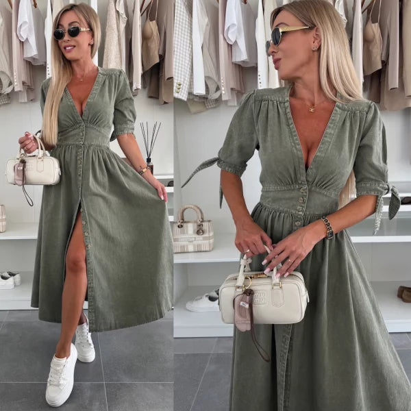 Ivanka - Robe En Denim Élégante