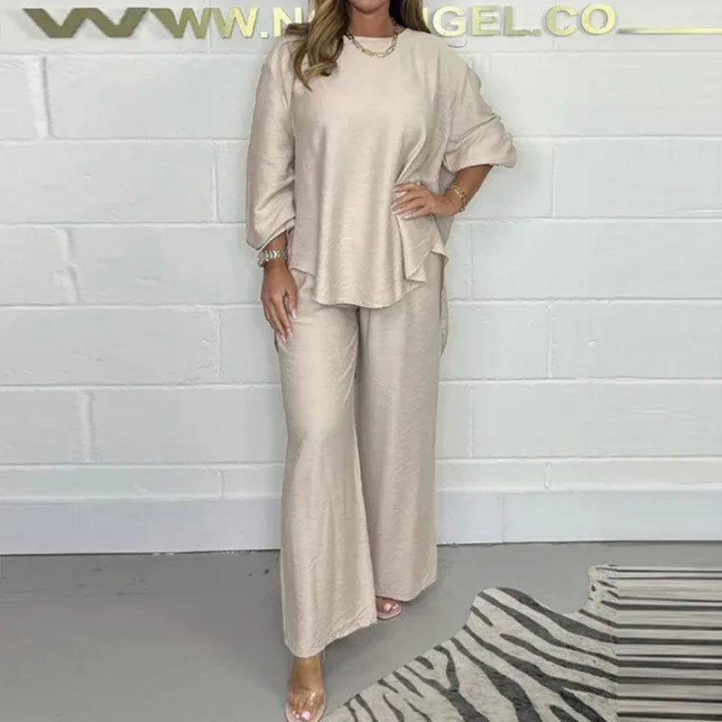 Colene | Ensemble Élégant À Manches Longues Et Pantalon Large Pour Toutes Occasions