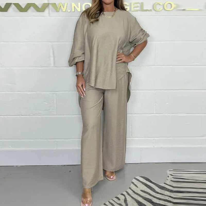 Colene | Ensemble Élégant À Manches Longues Et Pantalon Large Pour Toutes Occasions
