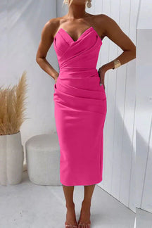 Sarena | Robe Midi Fendue Sans Manches