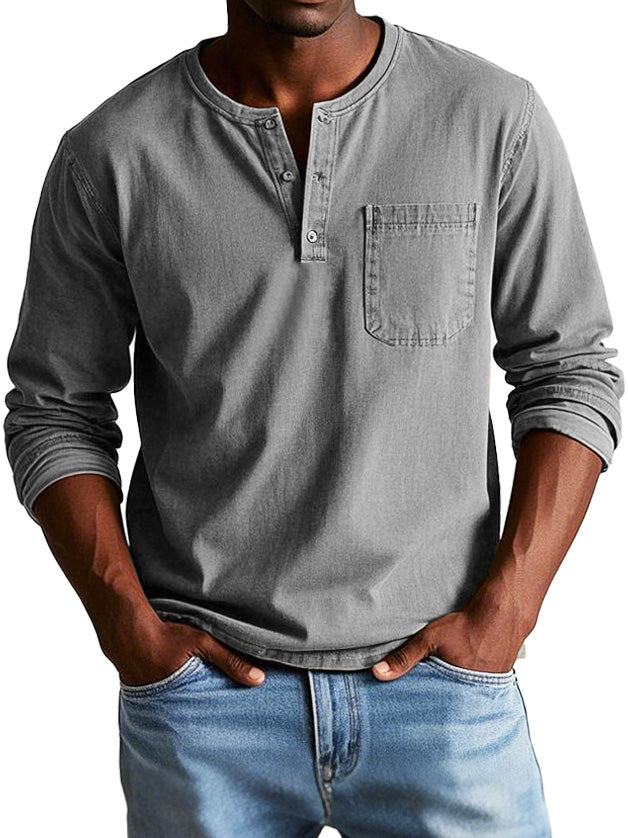 Thomas - Chemise Vintage À Manches Longues