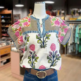 Uriella | Blouse Bohème Brodée Décontractée