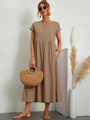 Maëlle | Robe Décontractée En Coton Et Lin