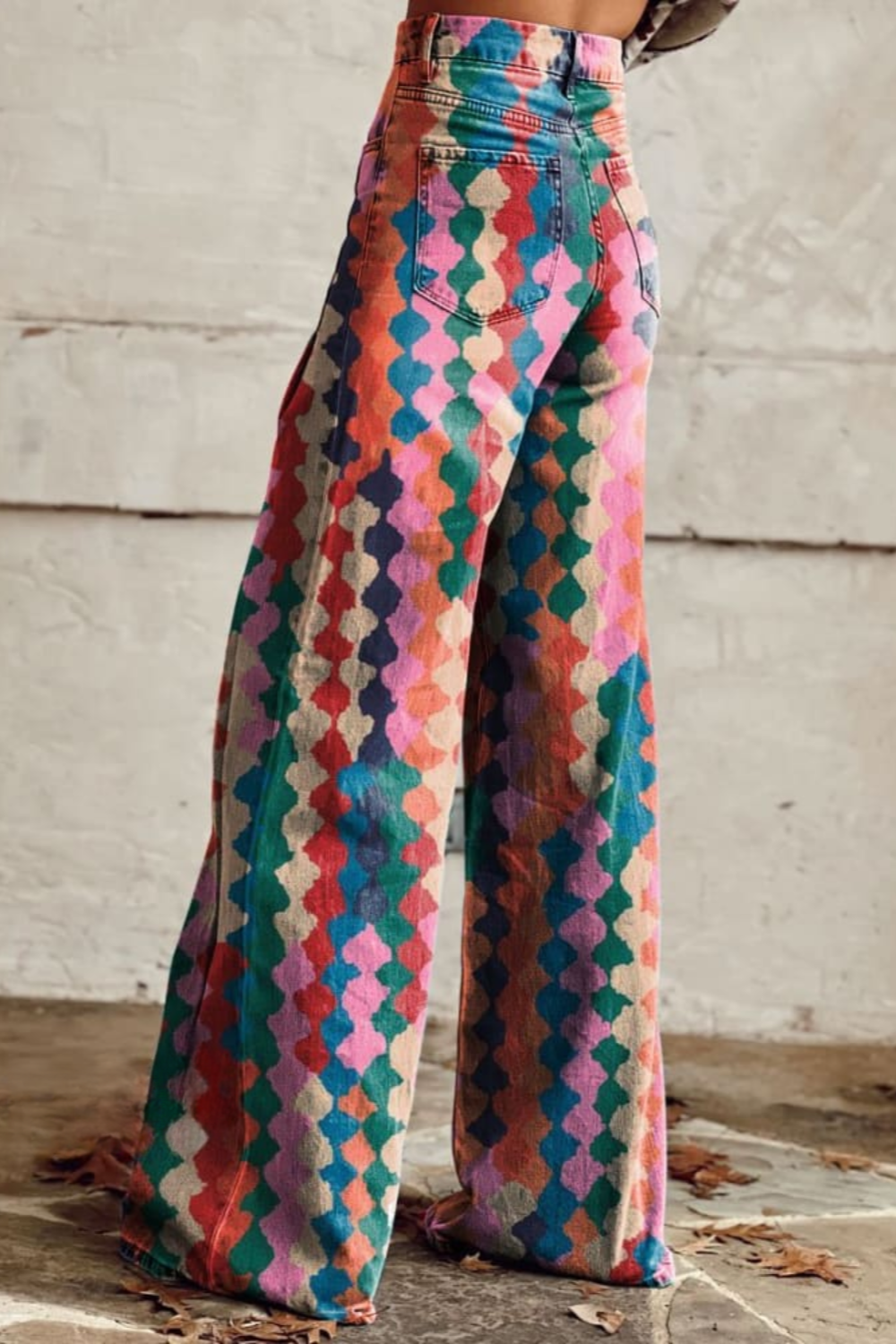 Sarrah | Jean Large À Motifs Colorés