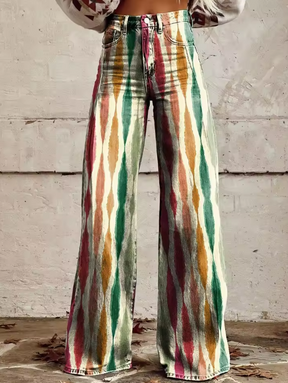 Kaila | Pantalon Large Imprimé Élégant