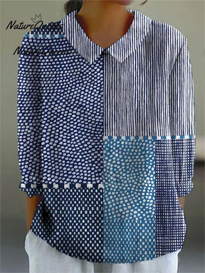 Veronica | Robe En Coton À Motifs Artistiques Et Coupe Fluide