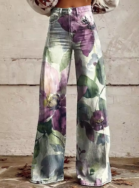 Britte | Jean Large Motif Floral Artistique