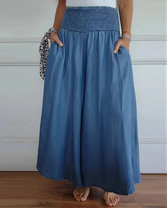 Sylvia | Pantalon Large Taille Haute Ultra Confortable