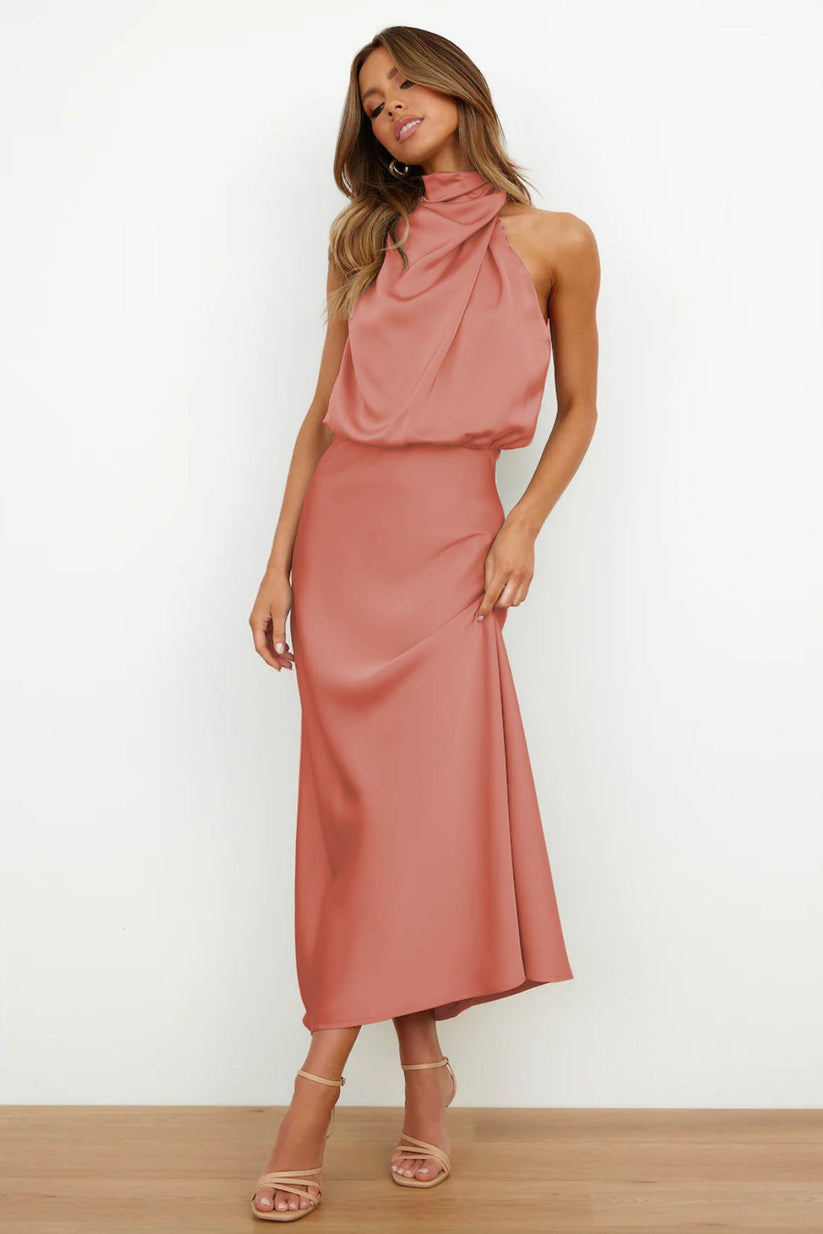 Lorin | Robe Midi Glamour à Épaules Dénudées
