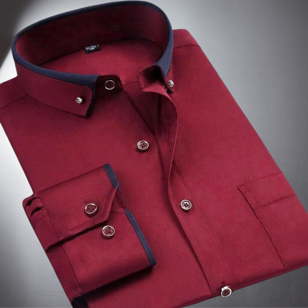 Matteo | Chemise Élégante À Col Contrasté