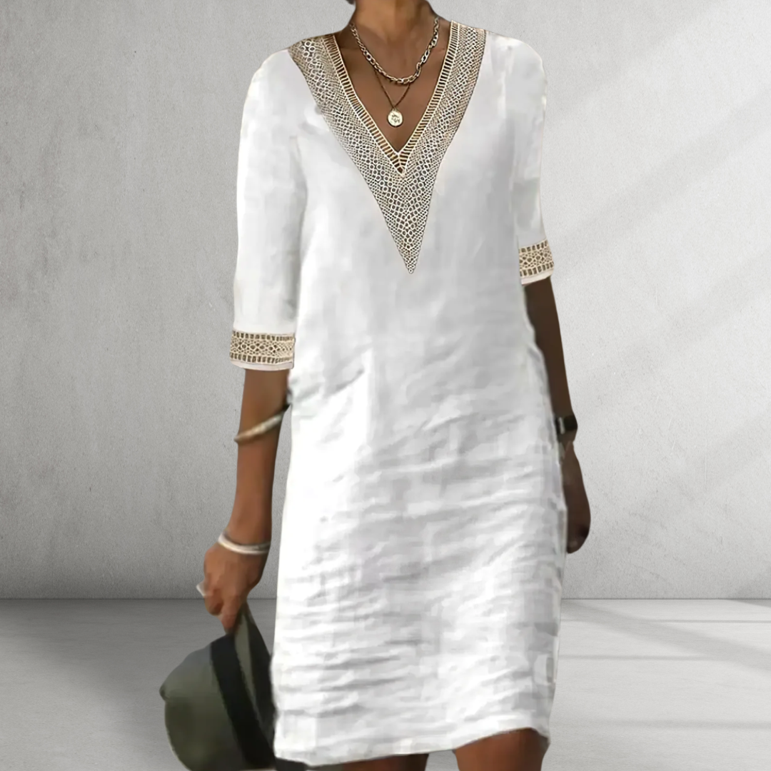 Marissa | Robe D’Été En Coton Et Lin