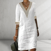 Marissa | Robe D’Été En Coton Et Lin