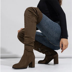 Bottes Hautes Élastiques en Daim pour Femme - Piedis LTD Bottes Hautes Élastiques en Daim pour Femme 0 Piedis LTD Abricot / 35 Piedis LTD 0