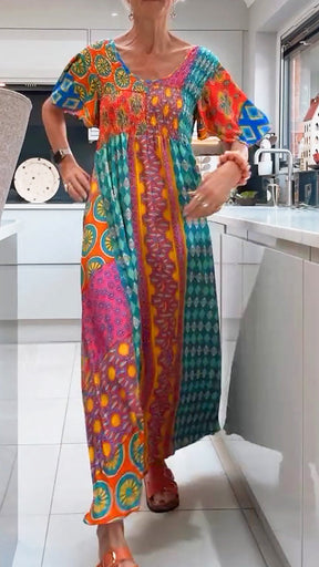 Poppy | Robe Midi Élégante À Imprimé Cachemire