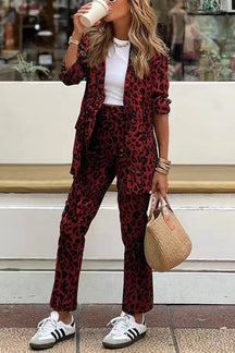 Loungewear Club – Ensemble Élégant à Imprimé Léopard
