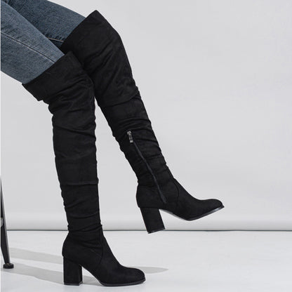 Bottes Hautes Élastiques en Daim pour Femme - Piedis LTD Bottes Hautes Élastiques en Daim pour Femme 0 Piedis LTD Noir / 35 Piedis LTD 0