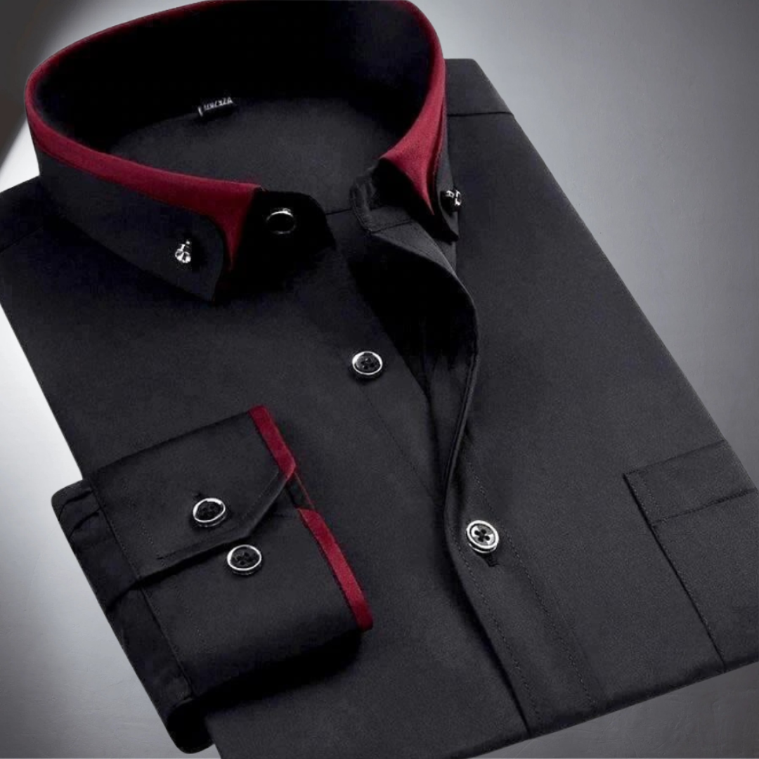 Matteo | Chemise Élégante À Col Contrasté