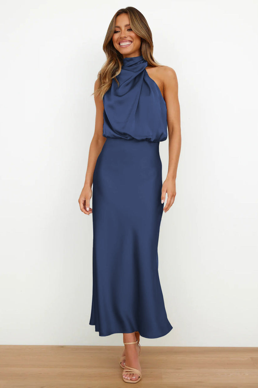 Lorin | Robe Midi Glamour à Épaules Dénudées