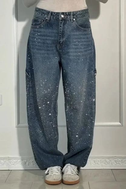 Calypso | Pantalon Taille Haute Jambes Larges Avec Poches
