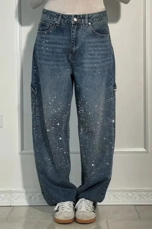 Calypso | Pantalon Taille Haute Jambes Larges Avec Poches