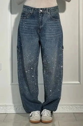 Calypso | Pantalon Taille Haute Jambes Larges Avec Poches