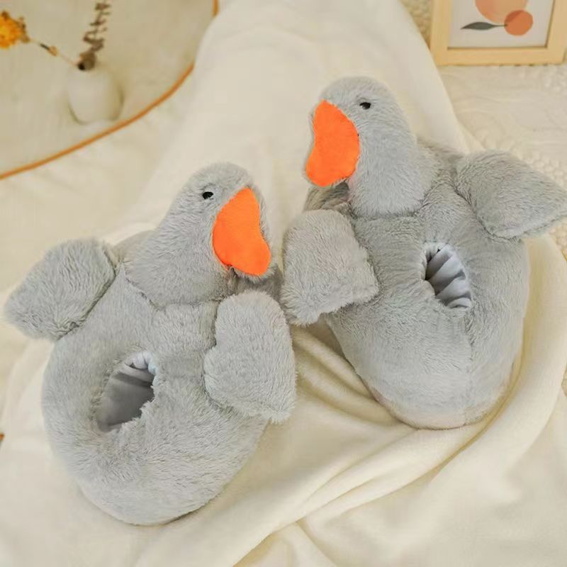 Chaussons Peluche Canard Femme Semelle Épaissie - Piedis LTD Chaussons Peluche Canard Femme Semelle Épaissie Bottines Piedis LTD Gris Foncé / Taille Unique 36 à 44 Piedis LTD Bottines