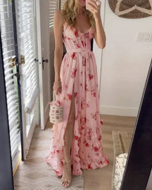 Richelle | Robe Midi Fleurie À Silhouette Cintrée