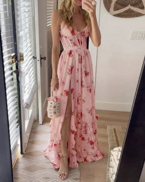 Richelle | Robe Midi Fleurie À Silhouette Cintrée
