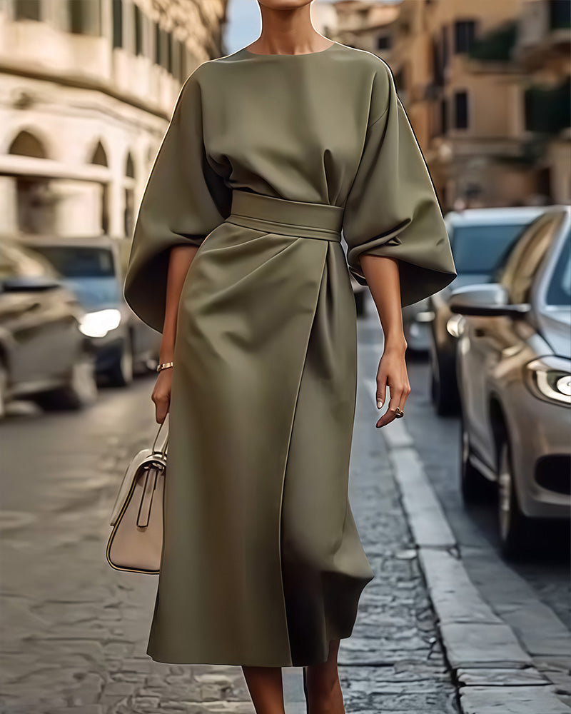 Carlotta | Robe À Manches Lanterne