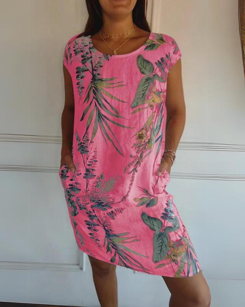 Joana - Robe Imprimée en Coton et Lin