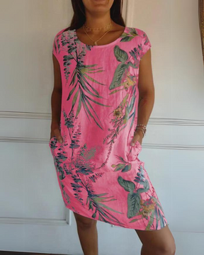 Joana - Robe Imprimée en Coton et Lin
