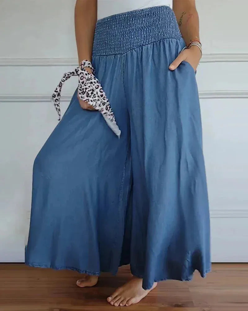 Sylvia | Pantalon Large Taille Haute Ultra Confortable