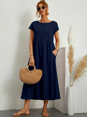 Maëlle | Robe Décontractée En Coton Et Lin