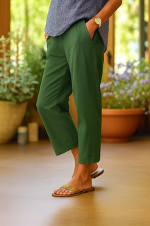 Gina | Pantalon Estival En Lin Et Coton