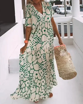 Francine | Robe D'Été Fluide en Viscose Soyeuse