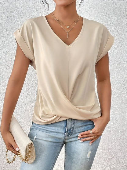 Sophie - T-shirt Décontracté à Col Cœur