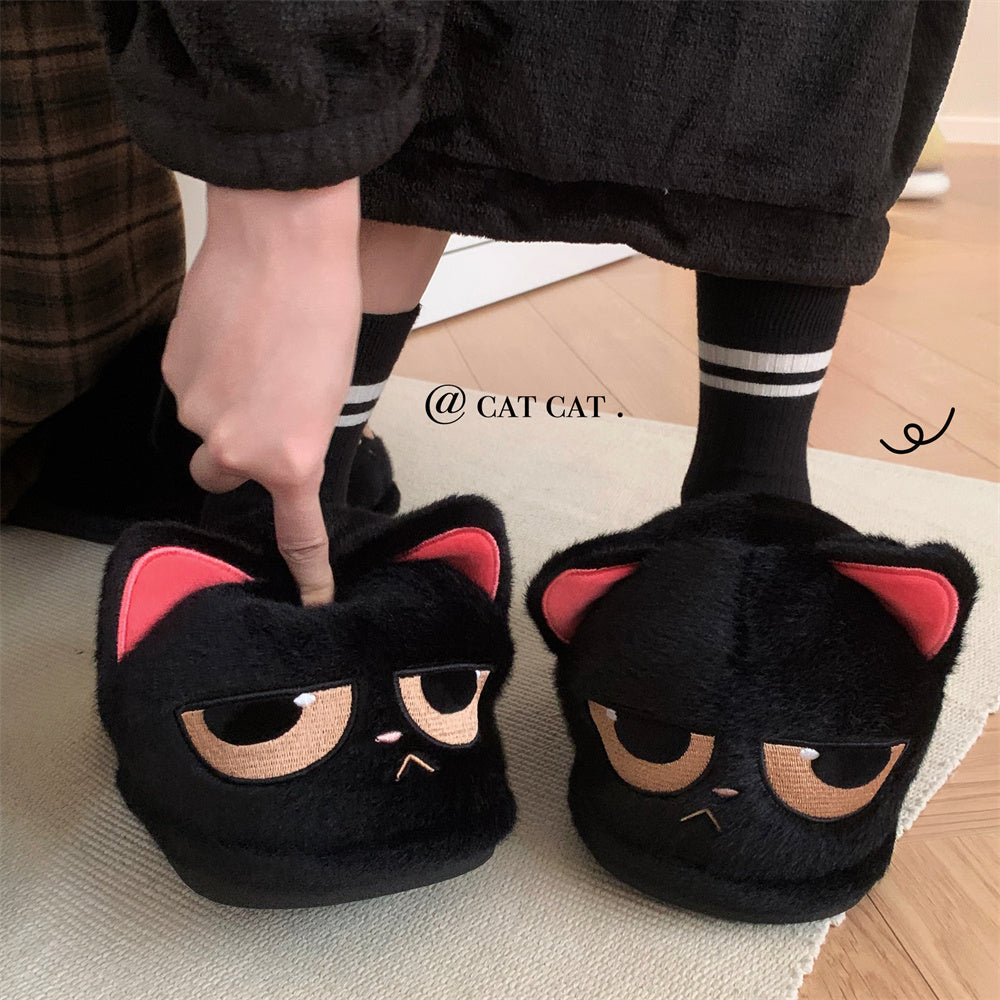 Chaussons Furry Chat Noir Angry - Piedis LTD Chaussons Furry Chat Noir Angry Bottines Piedis LTD Nox / 36-37 Piedis LTD Bottines