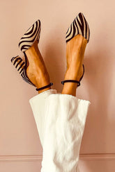 Zeby | Sandales À Motif Zèbre Avec Talon Stable Et Brides Élégantes
