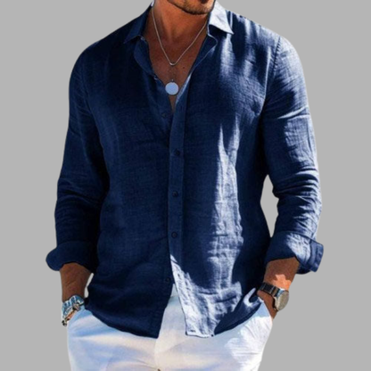 Ariel | Chemise Élégante En Lin Et Coton
