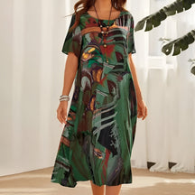 Céleste | Robe Longue Fleurie Et Fluide Pour Un Style Élégant Au Quotidien