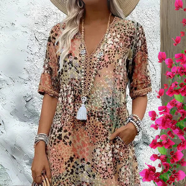 Maelis | Robe Bohème Fluide et Confortable pour le Printemps
