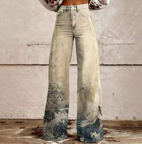 Maureen | Jean Large Artistique Pour Style Décontracté Et Créatif