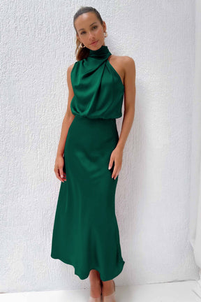 Lorin | Robe Midi Glamour à Épaules Dénudées